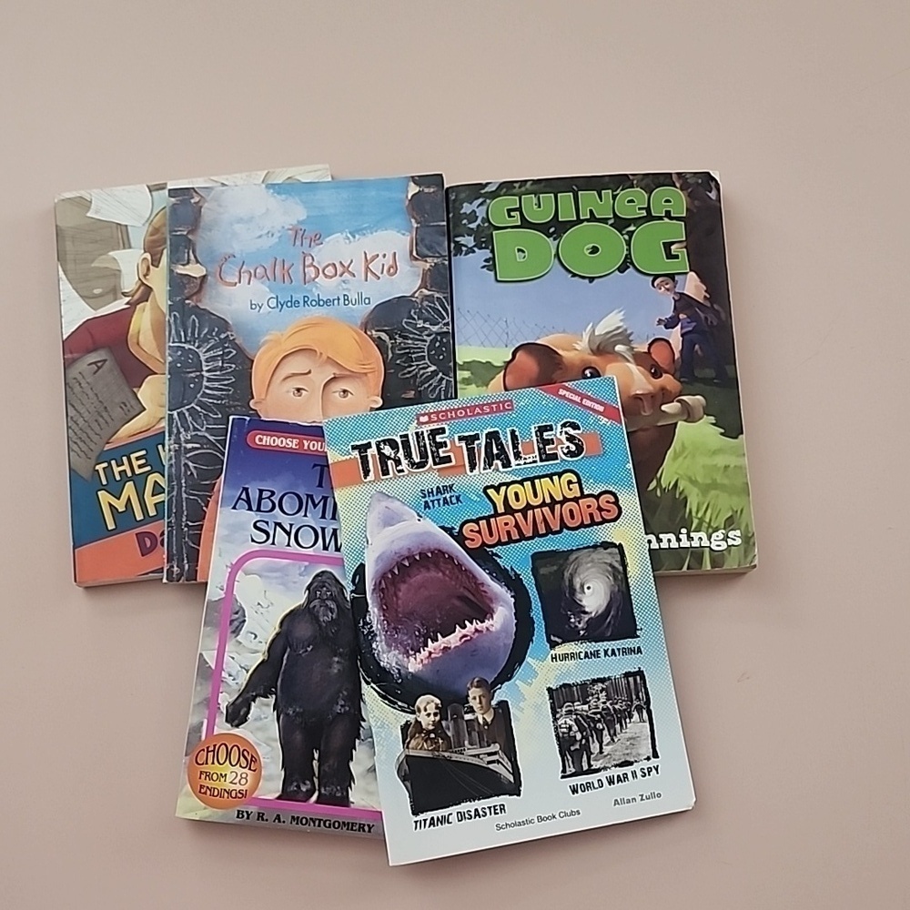 Lot of 5 Miscellaneous Books for Ages 8 to 12-All Paperback Books and Read